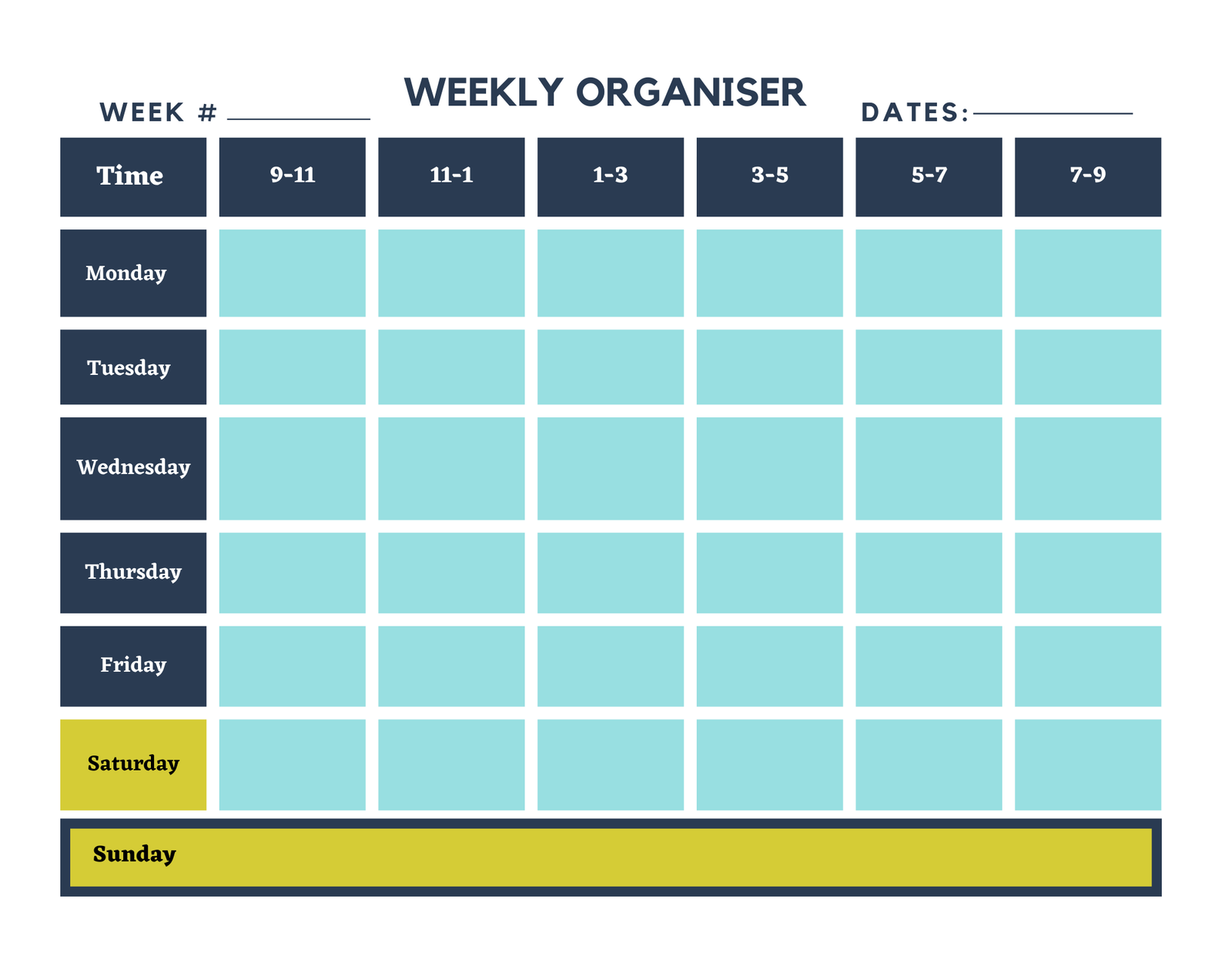 Time-Blocking Organizer