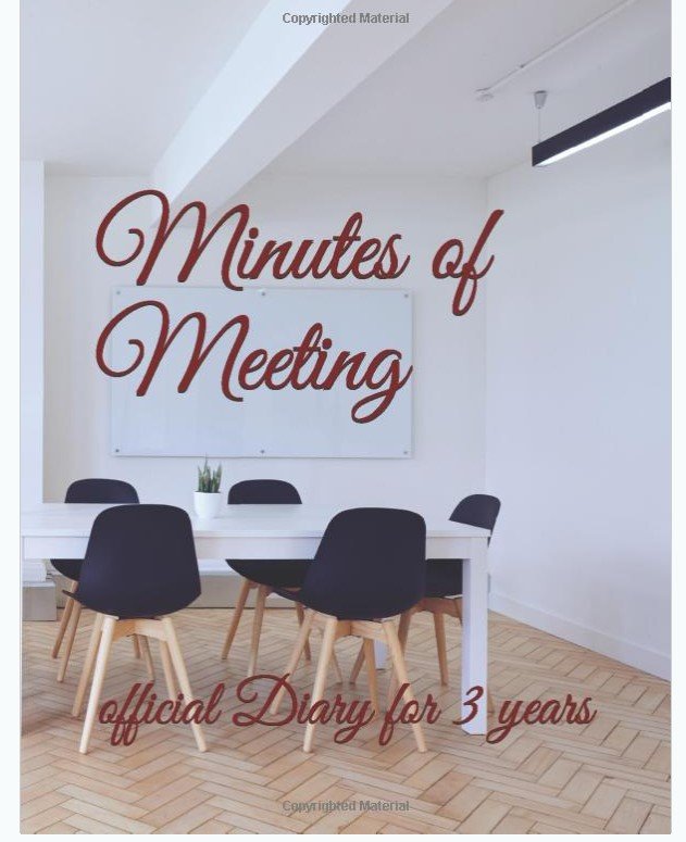 Meeting Minutes Diary - 3 Years